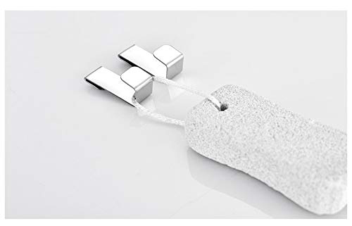 Nearmoon Bathroom Corner Shelf Shower Caddy 2 Pack, No Drill, 304 Stainless Steel, With Two Hooks (Chrome)