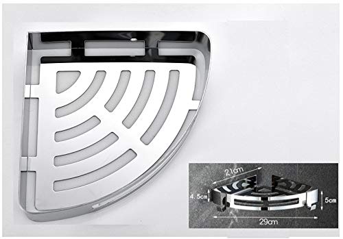Nearmoon Bathroom Corner Shelf Shower Caddy 2 Pack, No Drill, 304 Stainless Steel, With Two Hooks (Chrome)