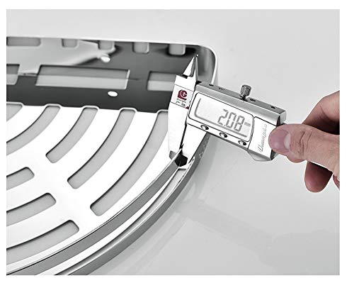 Nearmoon Bathroom Corner Shelf Shower Caddy 2 Pack, No Drill, 304 Stainless Steel, With Two Hooks (Chrome)