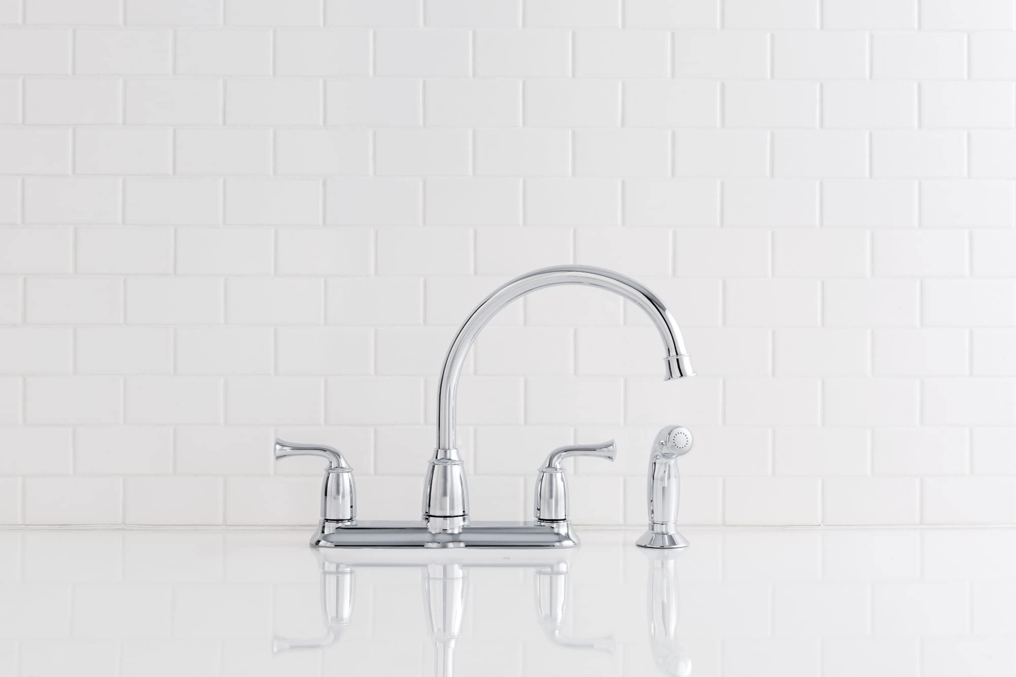 Moen, Chrome Ca87553 High-Arc Kitchen Faucet With Side Spray From The Banbury Collection, Pack Of 1