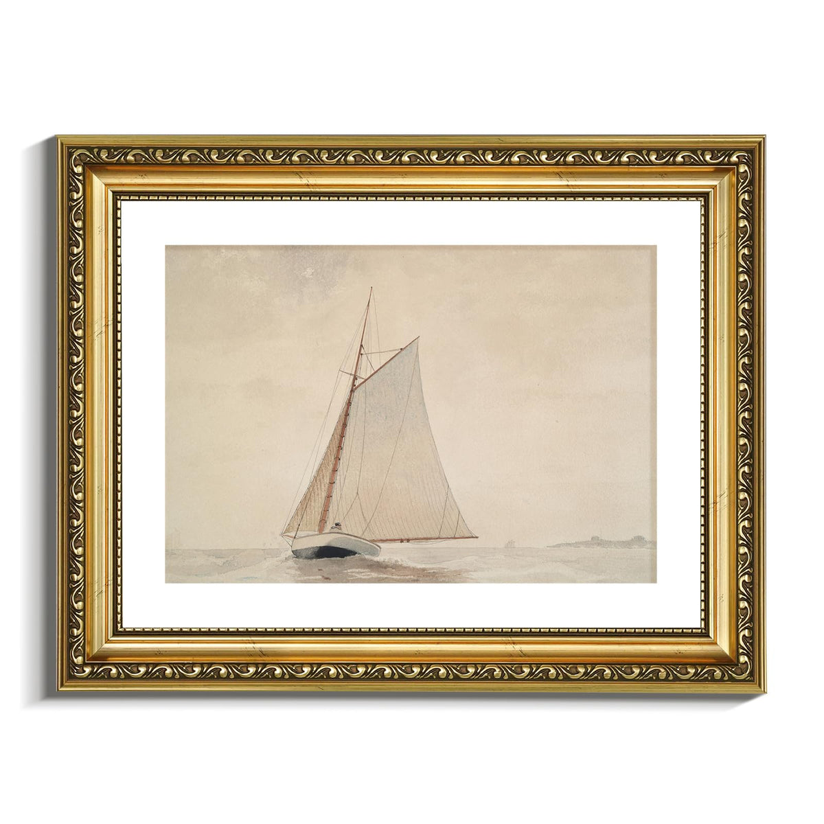 Viyyiea Gold Framed Wall Art Canvas Print Home Decor For Living Room W ...