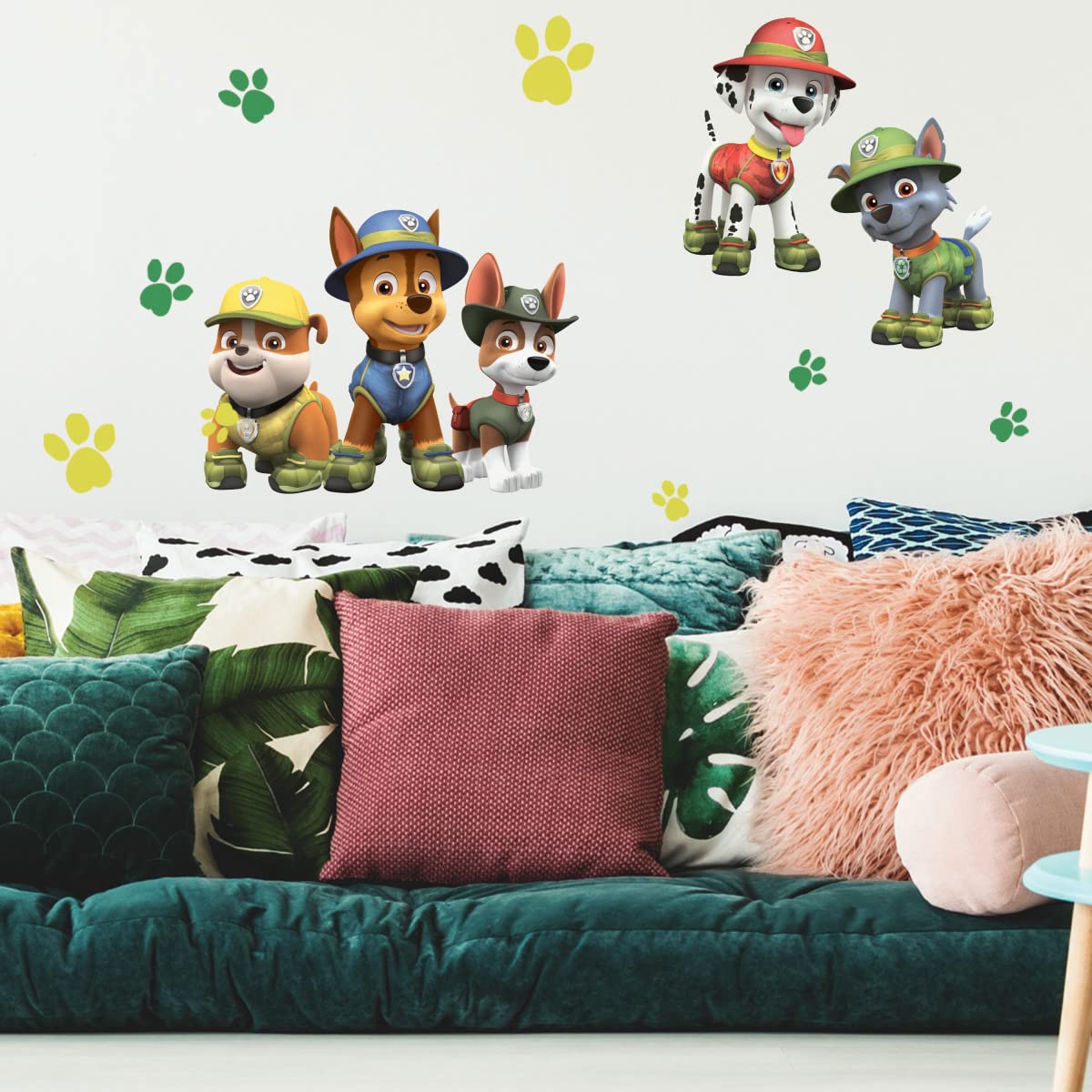 Roommates Rmk3611Gm Paw Patrol Jungle Peel And Stick Giant Wall Decals ...