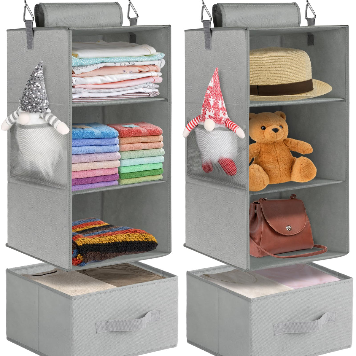 3 Shelf Hanging Closet Organizernull