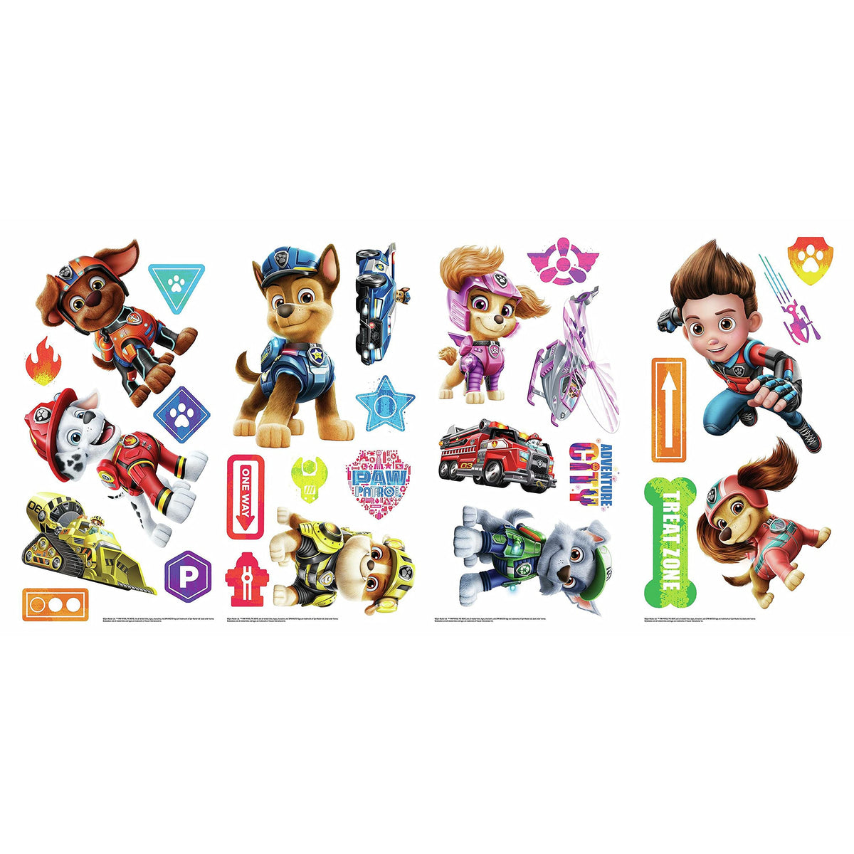 Roommates Rmk4819Scs Paw Patrol Movie Peel And Stick Wall Decals ...