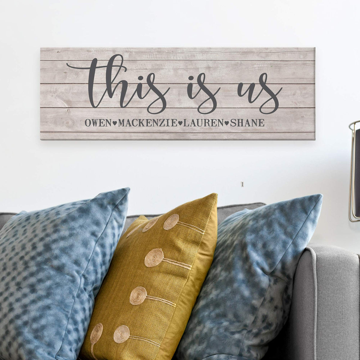 Let'S Make Memories Personalized This Is Us Canvas - Unframed Family C ...