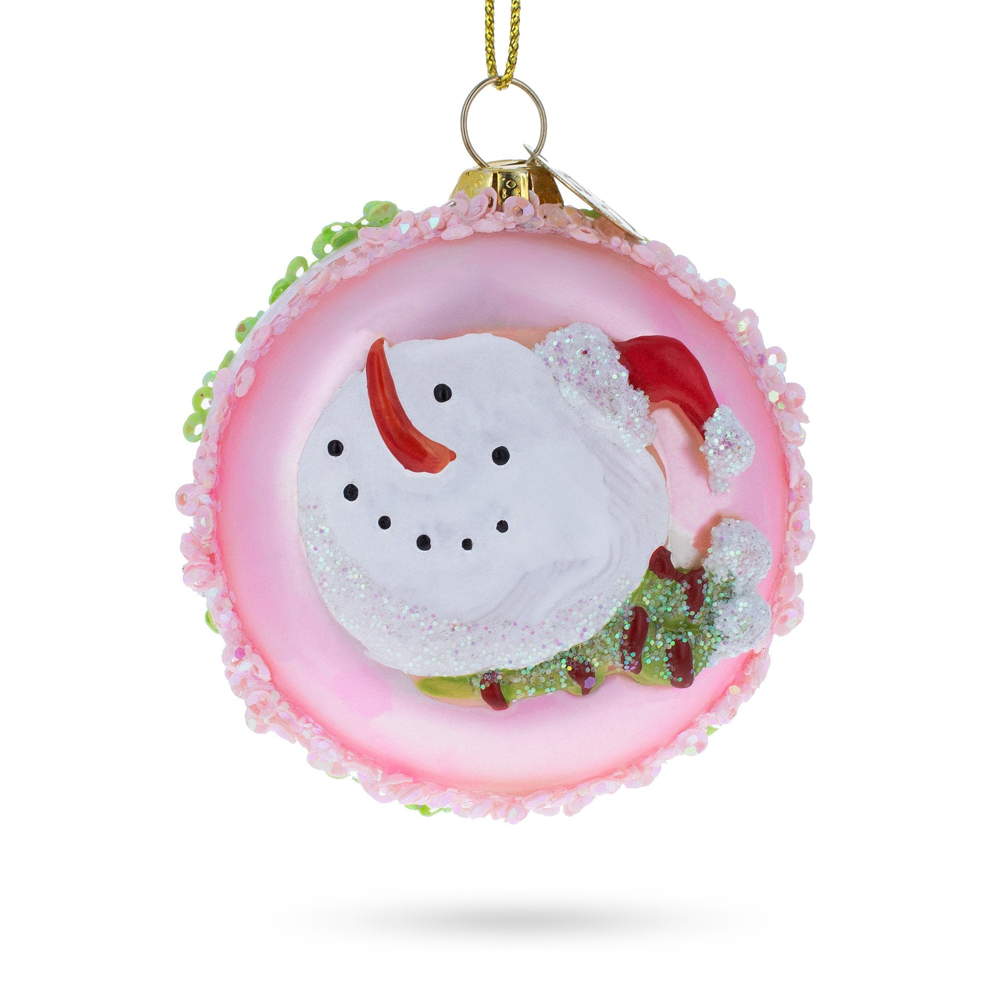 Macarons Mini Glass Christmas Ornament