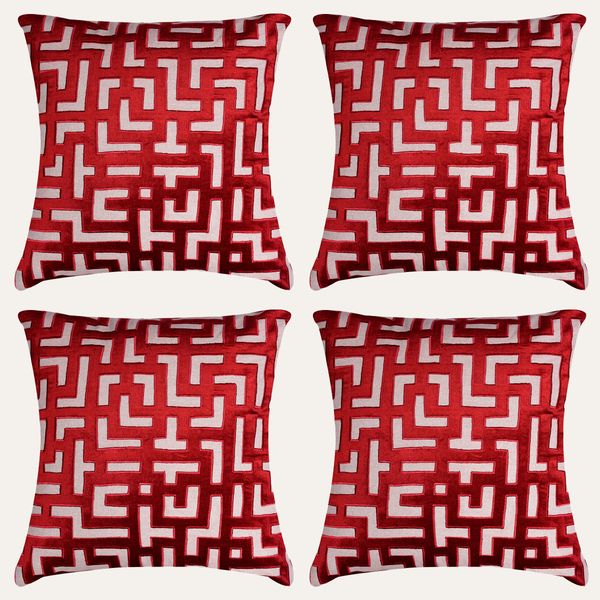 Red Throw Pillow Covers - 20 x 20 inches