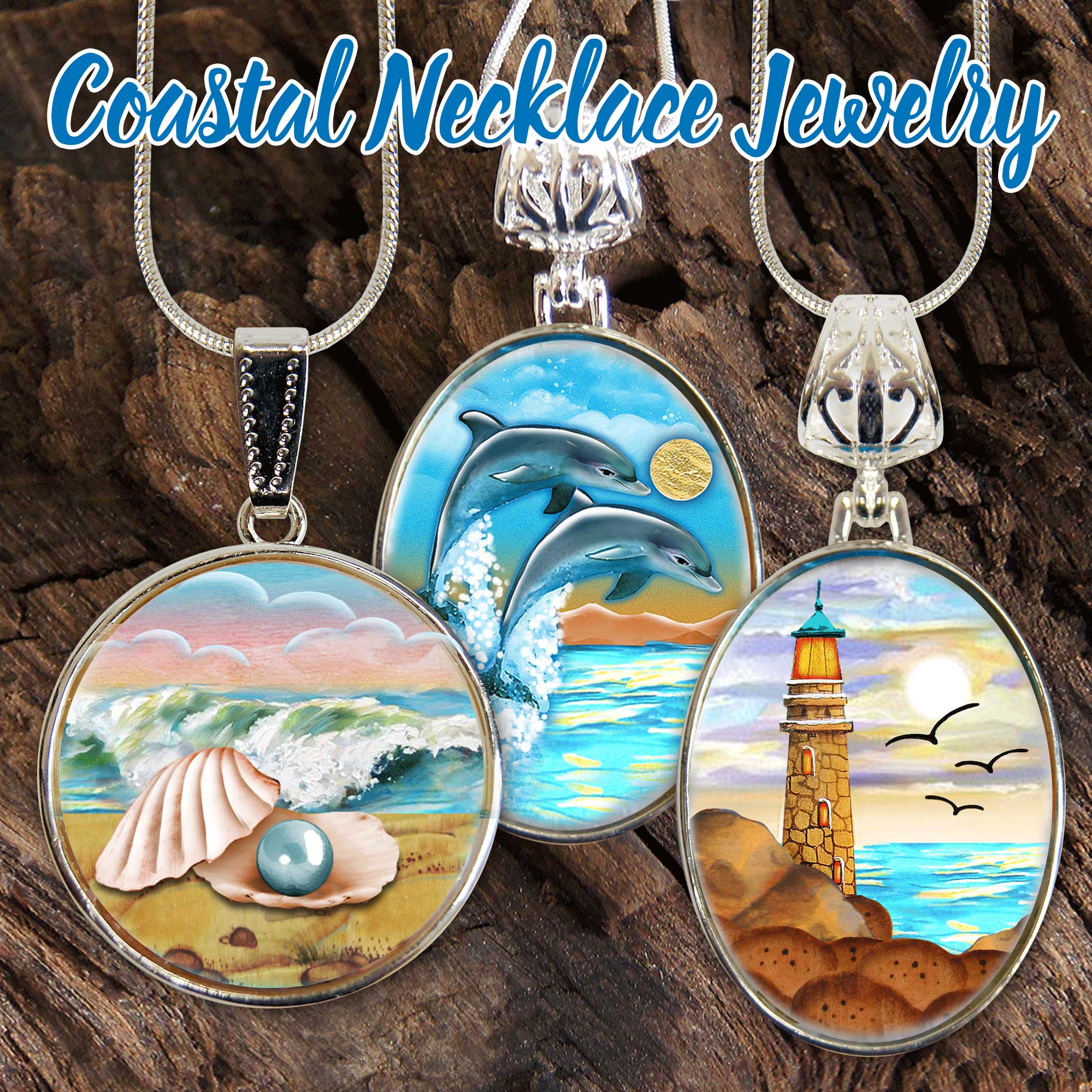 Flamingos Silver Plated Mother of Pearl Jewelry Pendant Necklace Coastal - 44046