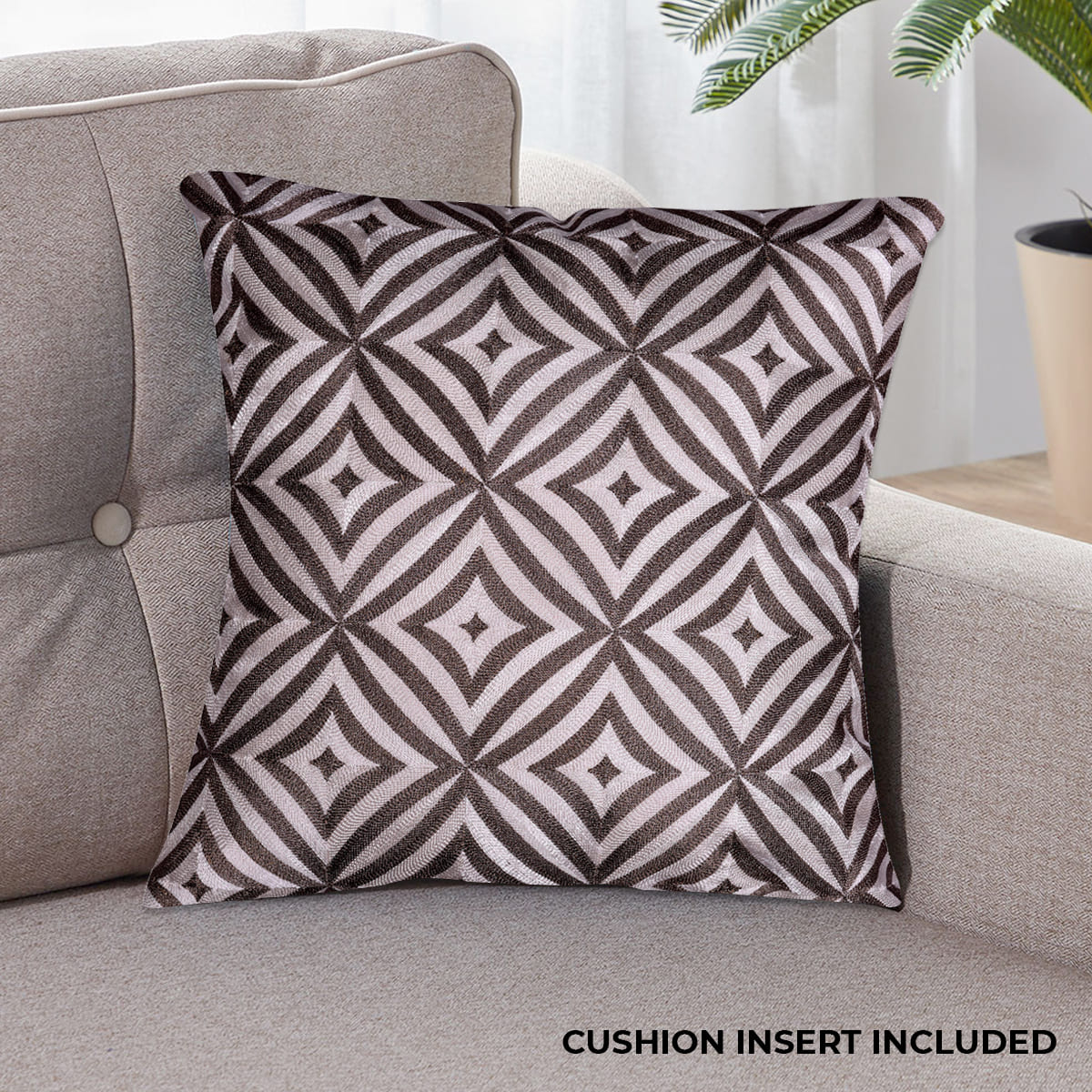 Beige Brown Throw Pillow Covers - 20 x 20 inches