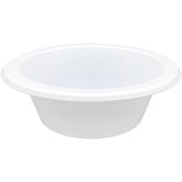 Genuine Joe Reusable Plastic Bowls - 125 / Pack - 12 Fl Oz Bowl - Plastic - Serving - Disposable - White - 1000 Piece(S) / Carto
