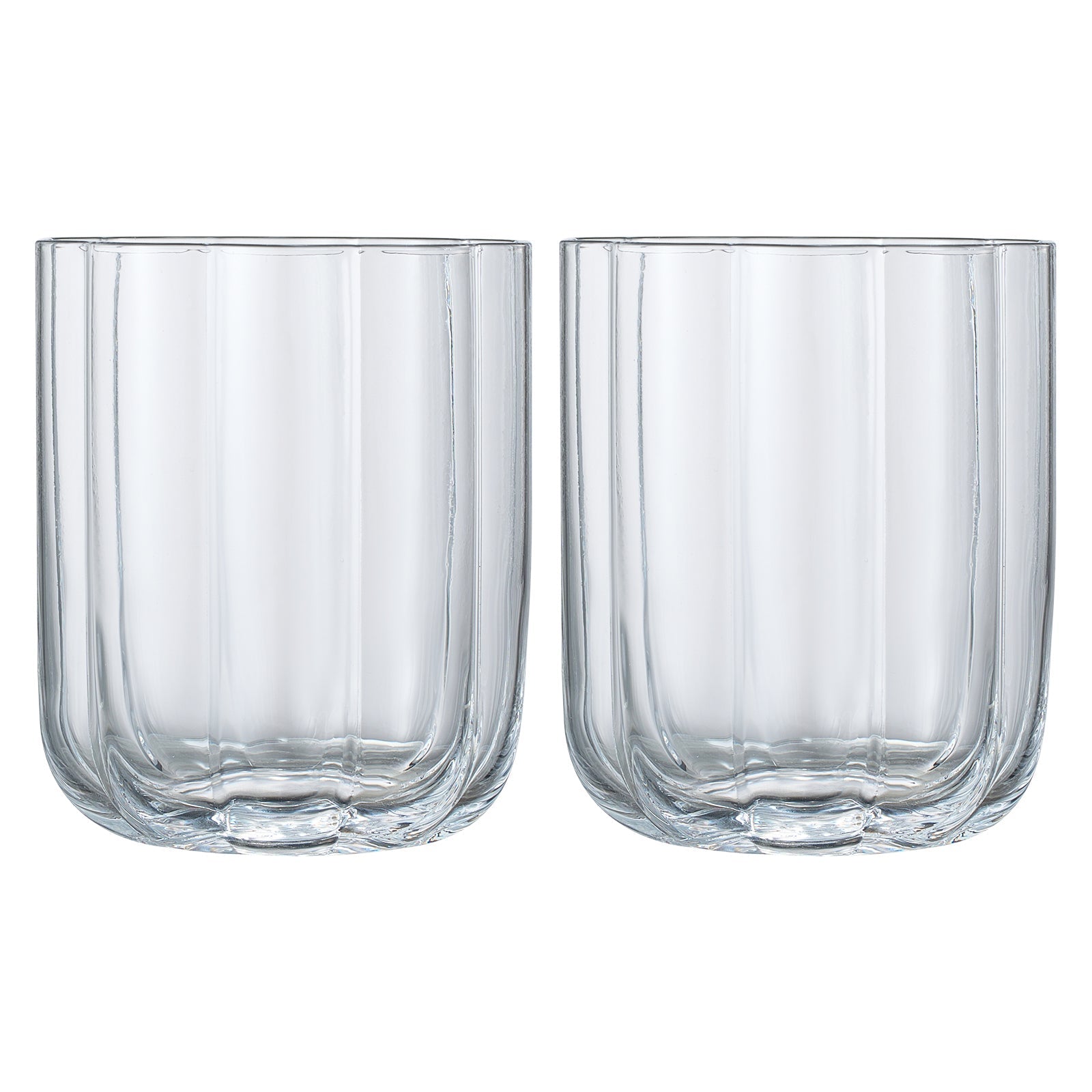 Flower Lowball Glassware, Clear, Set of 2