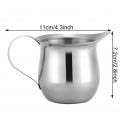 Milk Frothing Pitcher Cup 240Ml, Mirror Finish Stainless Steel Kitchen Cup, Wide Mouth With Pouring Spout