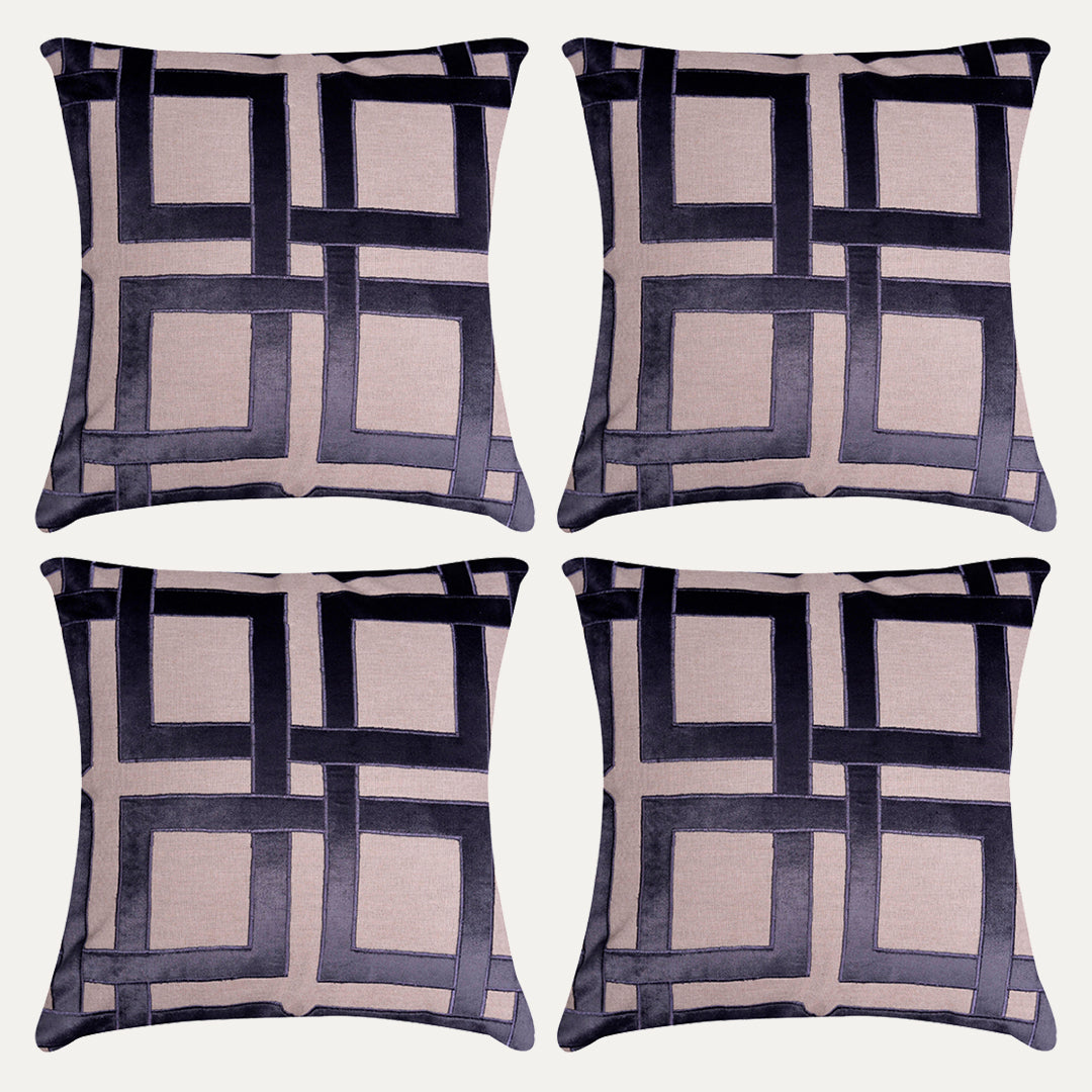 Beige Brown Throw Pillow Covers - 20 x 20 inches