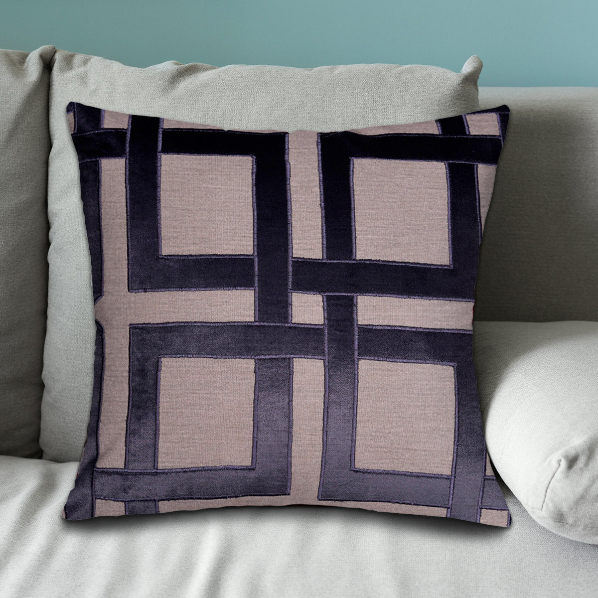 Beige Brown Throw Pillow Covers - 20 x 20 inches