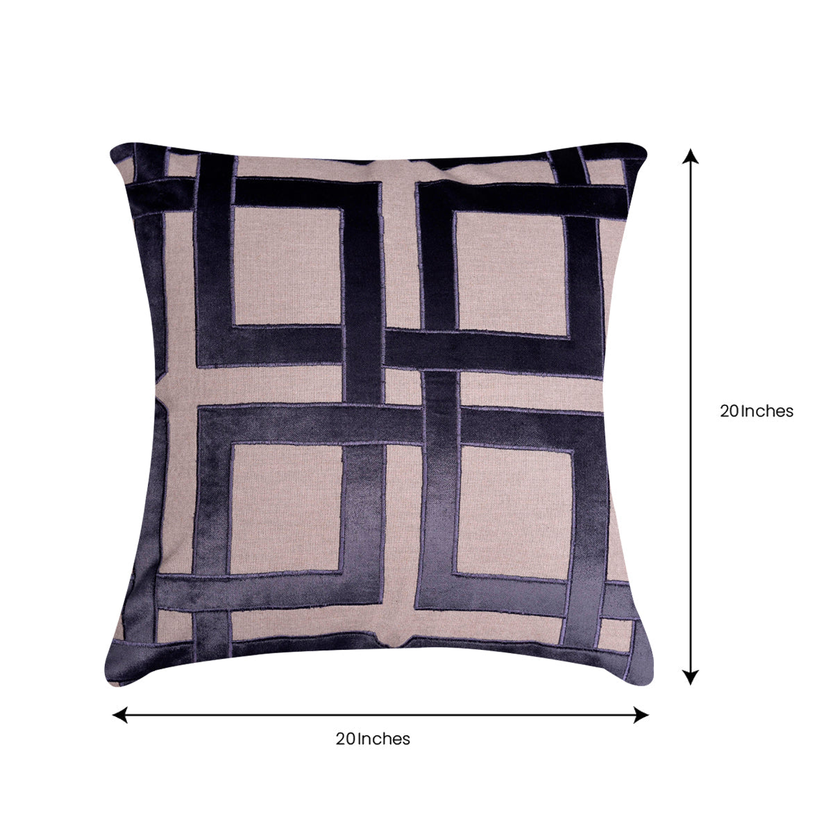 Beige Brown Throw Pillow Covers - 20 x 20 inches