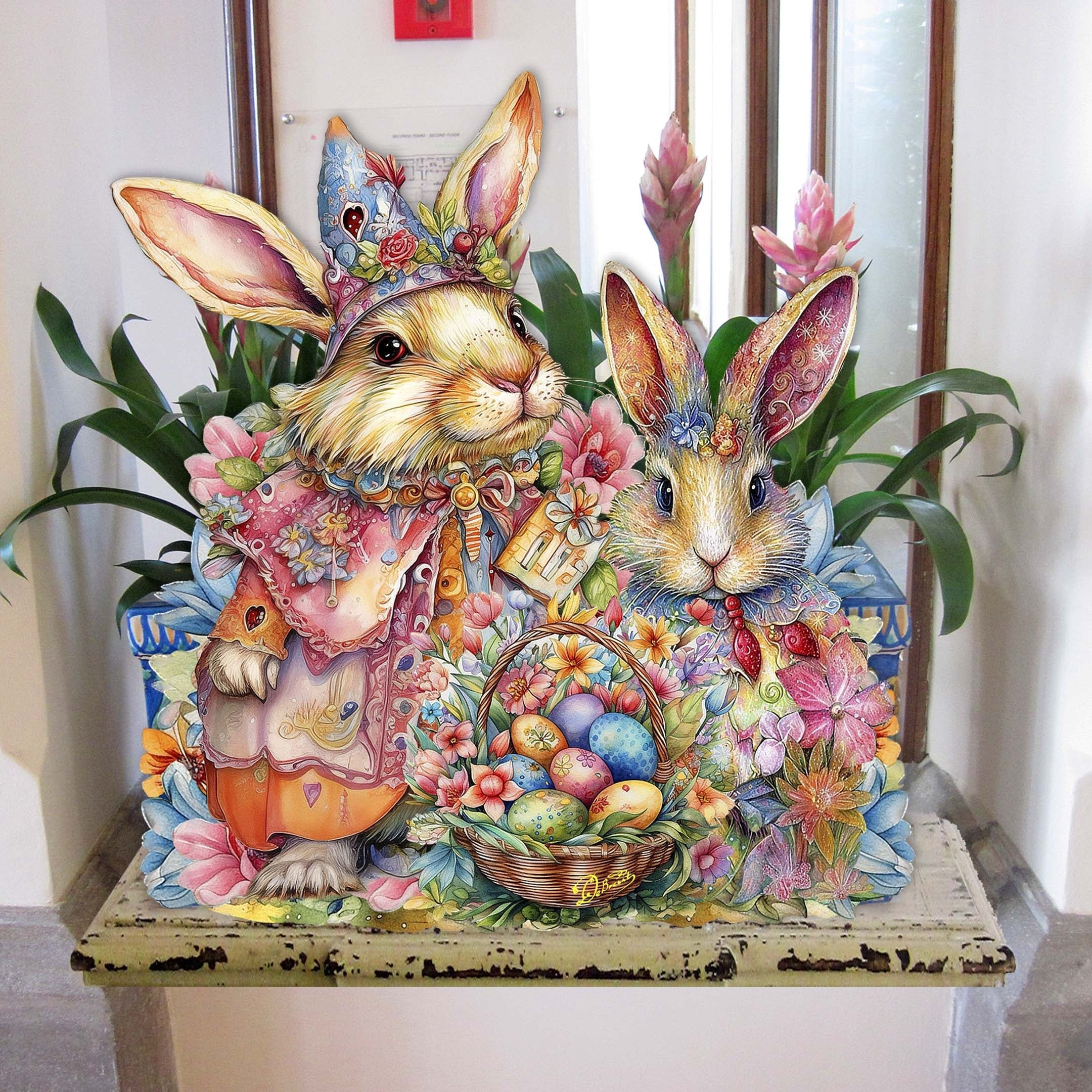 Easter Sweet Couple Holiday Door Decor by G. Debrekht - Easter Spring Decor - 8652768H