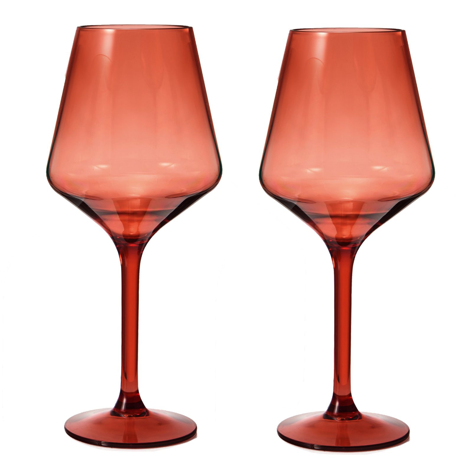 Saint Tropez Acrylic Stemmed Wine Glassware, Set of 2