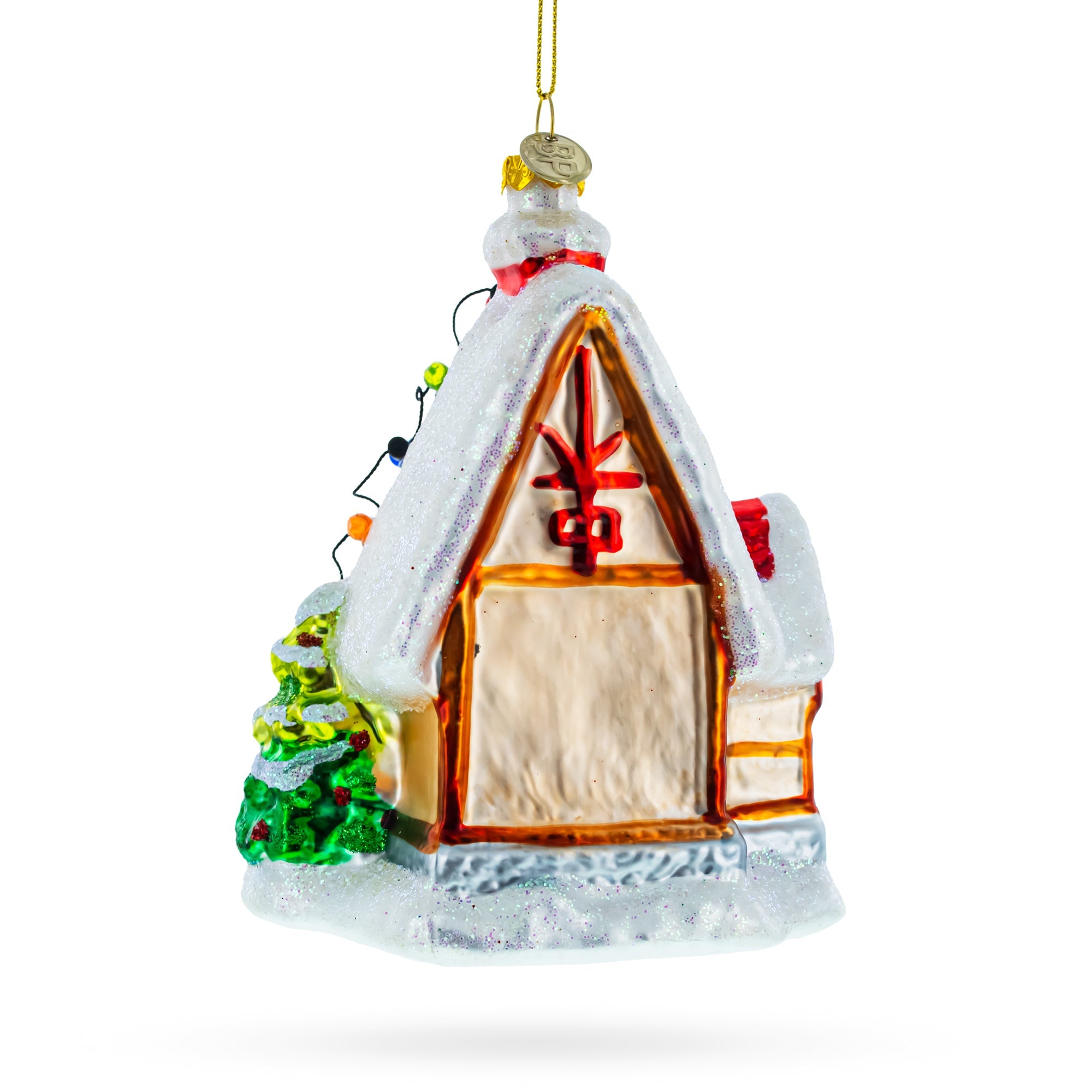 Gingerbread Delight Glass Christmas Ornament