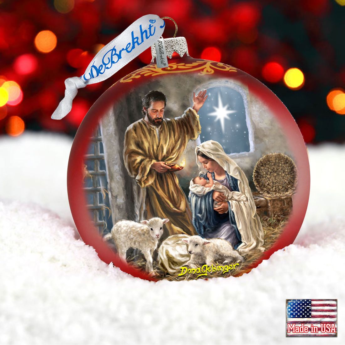 A Star Is Born Glass Ornament Limited Edition by G. DeBrekht - Nativity Holiday Decor - 73909