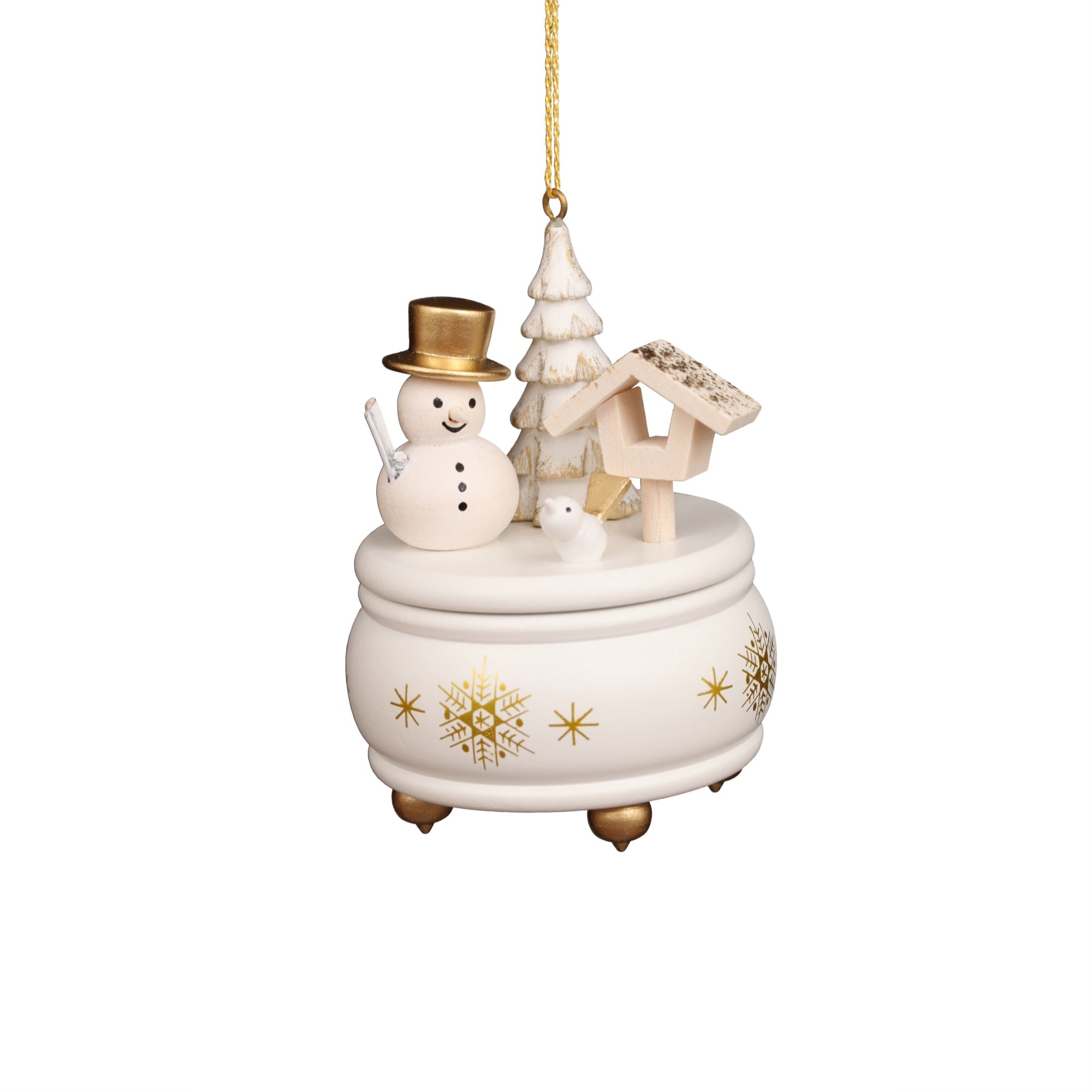 Christian Ulbricht Ornament -  Music Box With Snowman