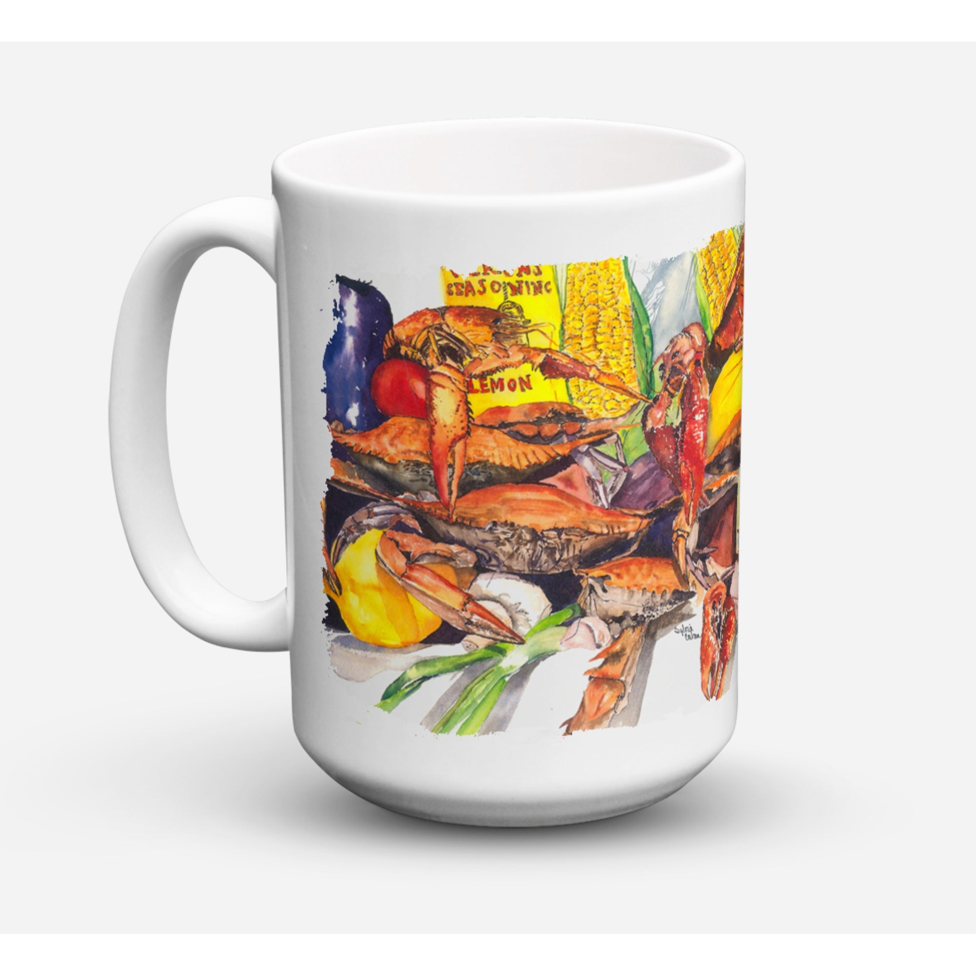 Carolines Treasures 1016CM15 Verons And Crabs Microwavable Ceramic Coffee Mug 15 oz Multicolor