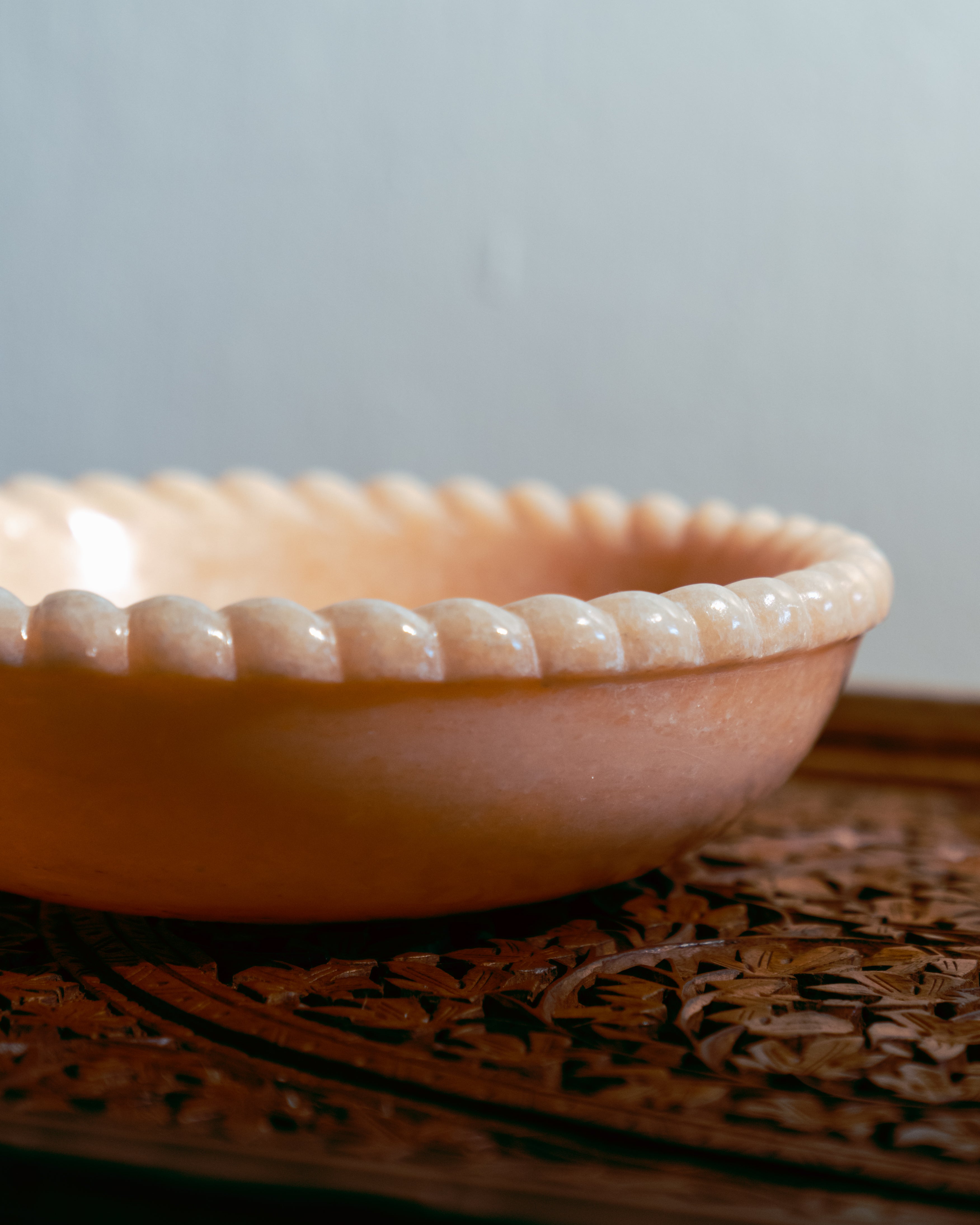 Braided Pink Makrana Marble Bowl