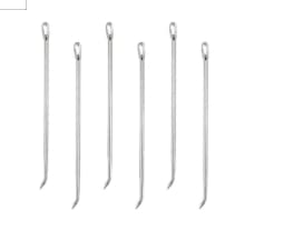 10Pcs Roasting Meat Trussing Needles 6.7Poultry Meat Trussing Needle Stainless Steel Cooking Needles For Securing Stuffed Turkey