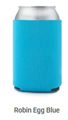 Can Cooler Sleeves Blank Poly Foam (24, Robin Egg Blue)