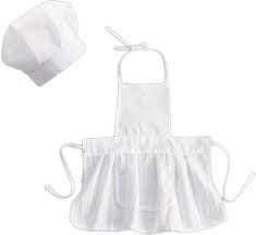 Chrisley Enterprises Unisex Baby Chef Apron (Photography Prop) Master Chef Costume Newborn Infant Hat Apron Chef Clothes (White