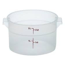 Cambro Rfs2Pp190 Round Storage Container 2 Qt., 6 Pack