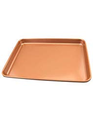 Cookie Sheets Nonstick Copper Coating Baking Pan For Cookies/Baking Vegetables Garlic Breads 16.5'' X 11''X 0.8''