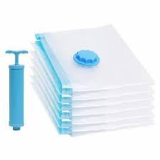 Auraaq Vacuum Storage Bags HandPump For Travel Vacuum Sealer Bags For Comforters, Blankets, Bedding, Clothing (Pack Of 1).