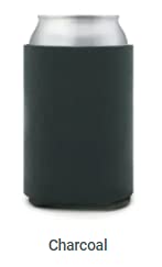 Can Cooler Sleeves Blank Poly Foam (24  Charcoal)