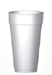 PDTXCLS WinCup Drinking Cup 20 oz. White Styrofoam Disposable, 20C18  CASE of 500