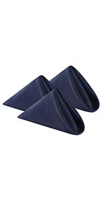 Cloth Napkins 20X20 Inch Washable Polyester Dinner Napkins Soft Table Napkins For Wedding Party Dining Banquet(Navy,25Pcs)