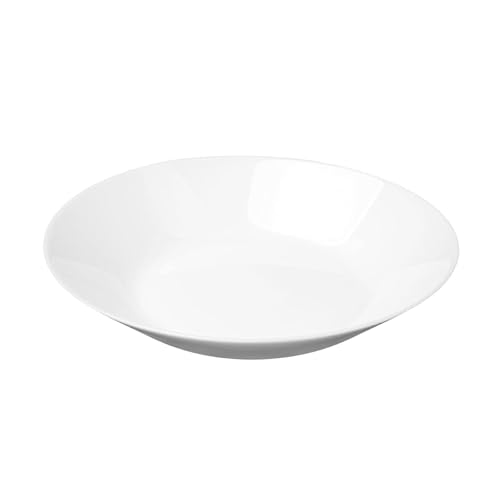Ikea Oftast Tempered Opal Glass Deep Plate/Bowl, 8 Inch, White, Set Of 6