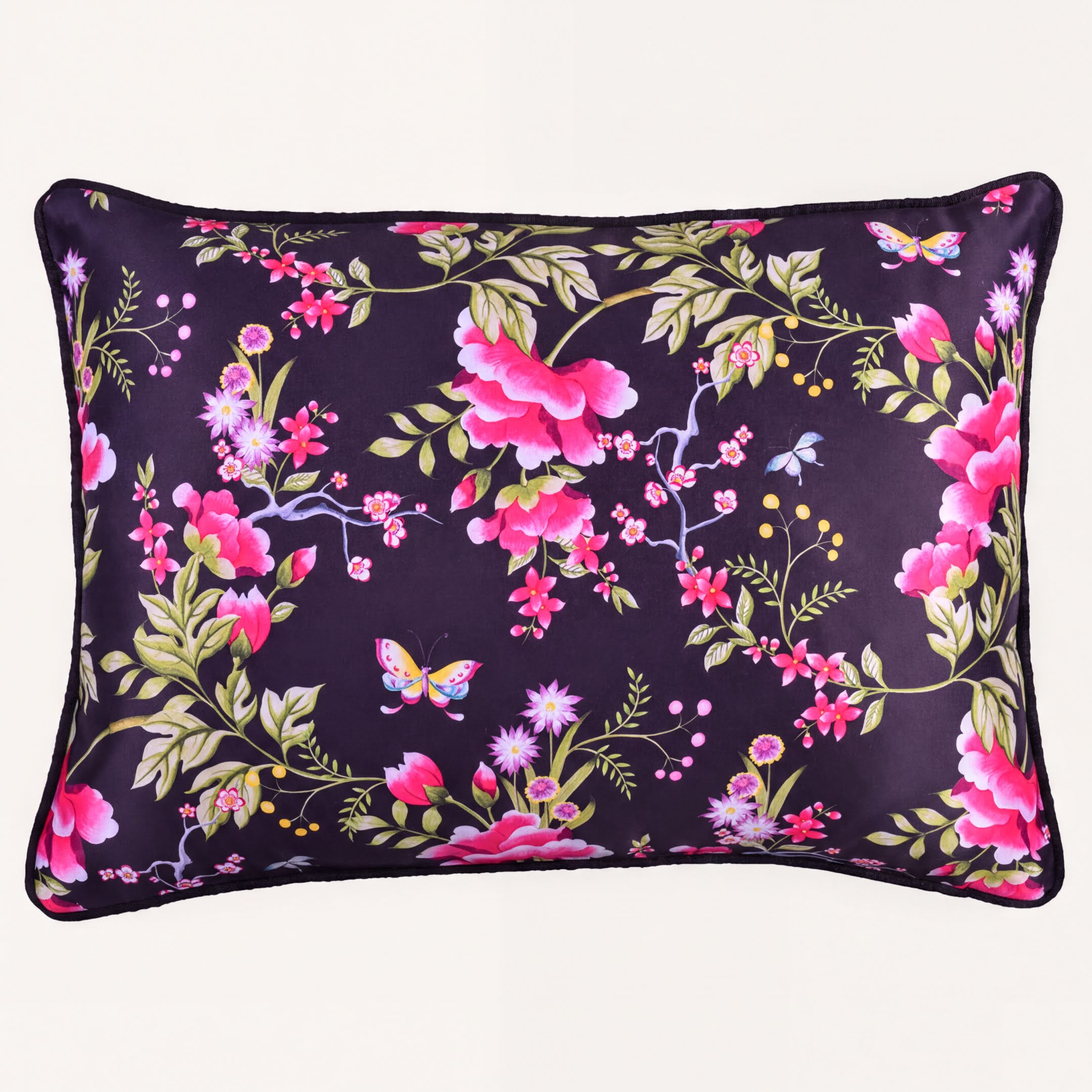 Floral Throw Pillow Covers - 14x20 Inch Polyester Decorative Cushion Covers