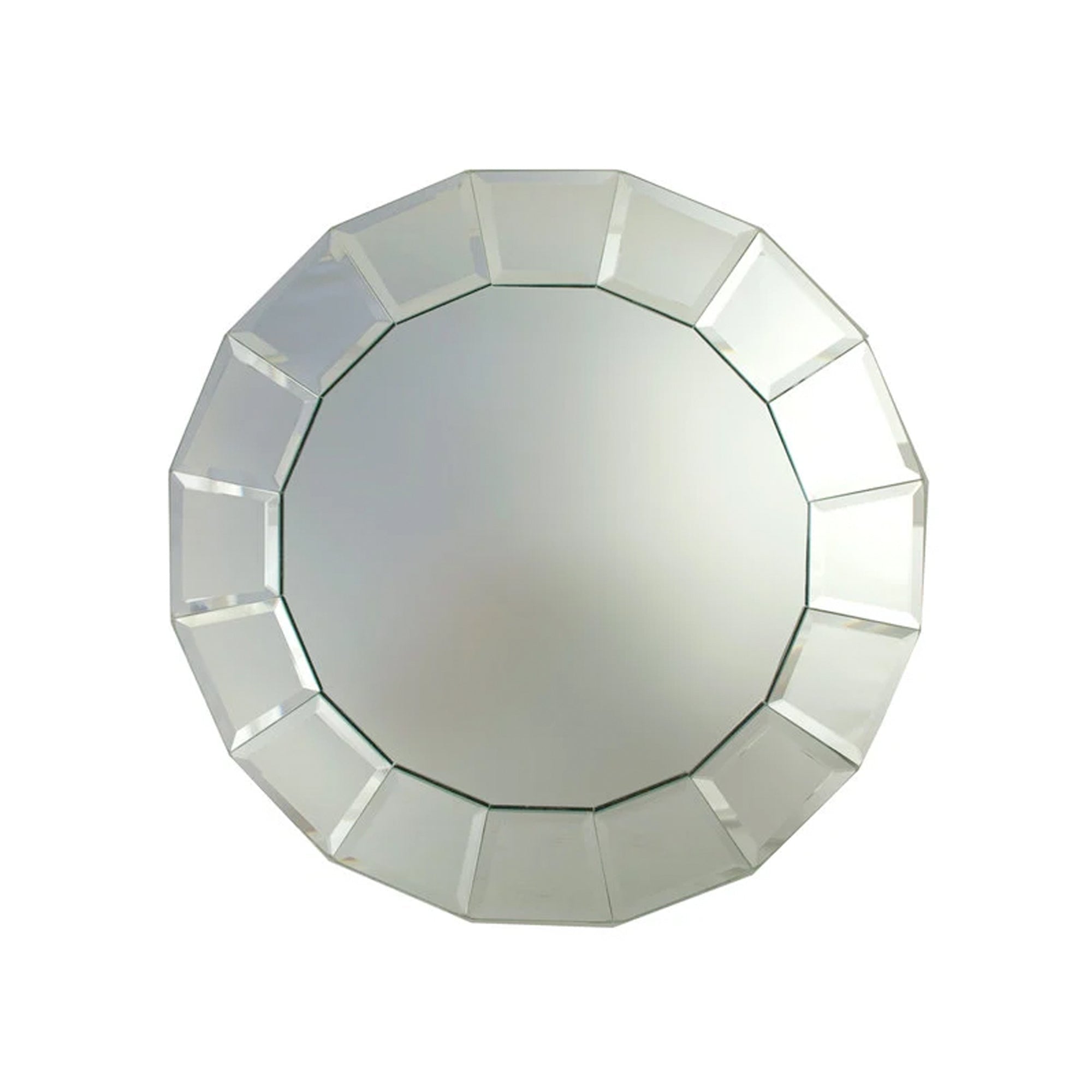 Mirror Glass Chargers 6-Piece Set 13"D Beveled Block