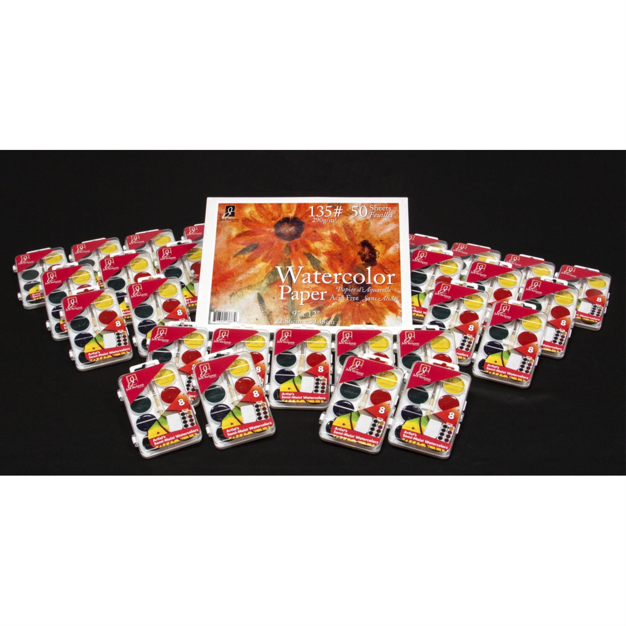Jack Richeson Watercolor Class Set, Set Of 27