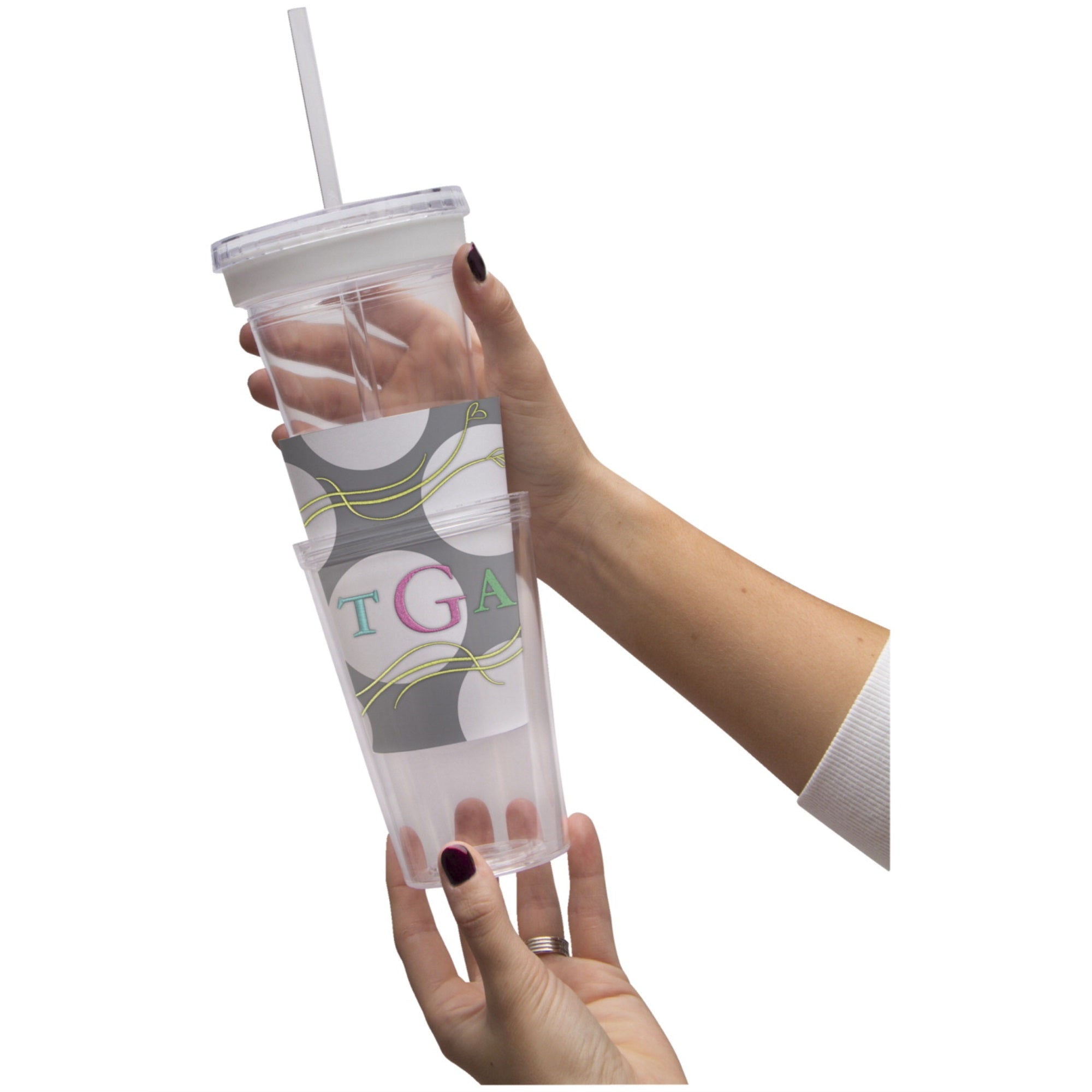 Thermo-Temp Photo Tumbler With Straw, 16 Ounces