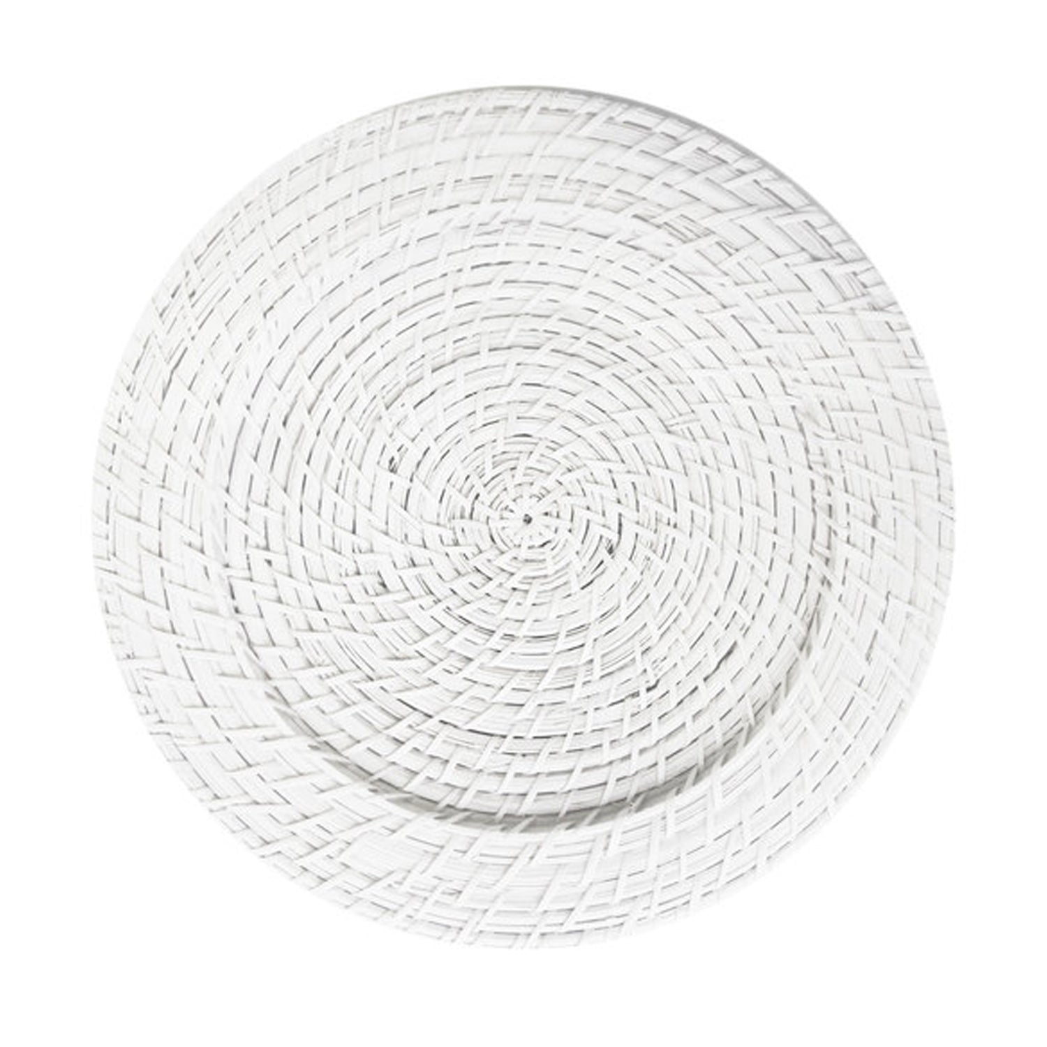 White Rattan Charger Set of 4 Plates