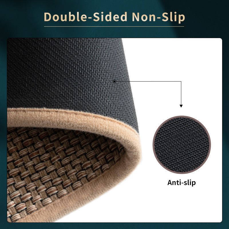 Linen Kitchen Floor Mat Non-slip Twill Kitchen Carpet