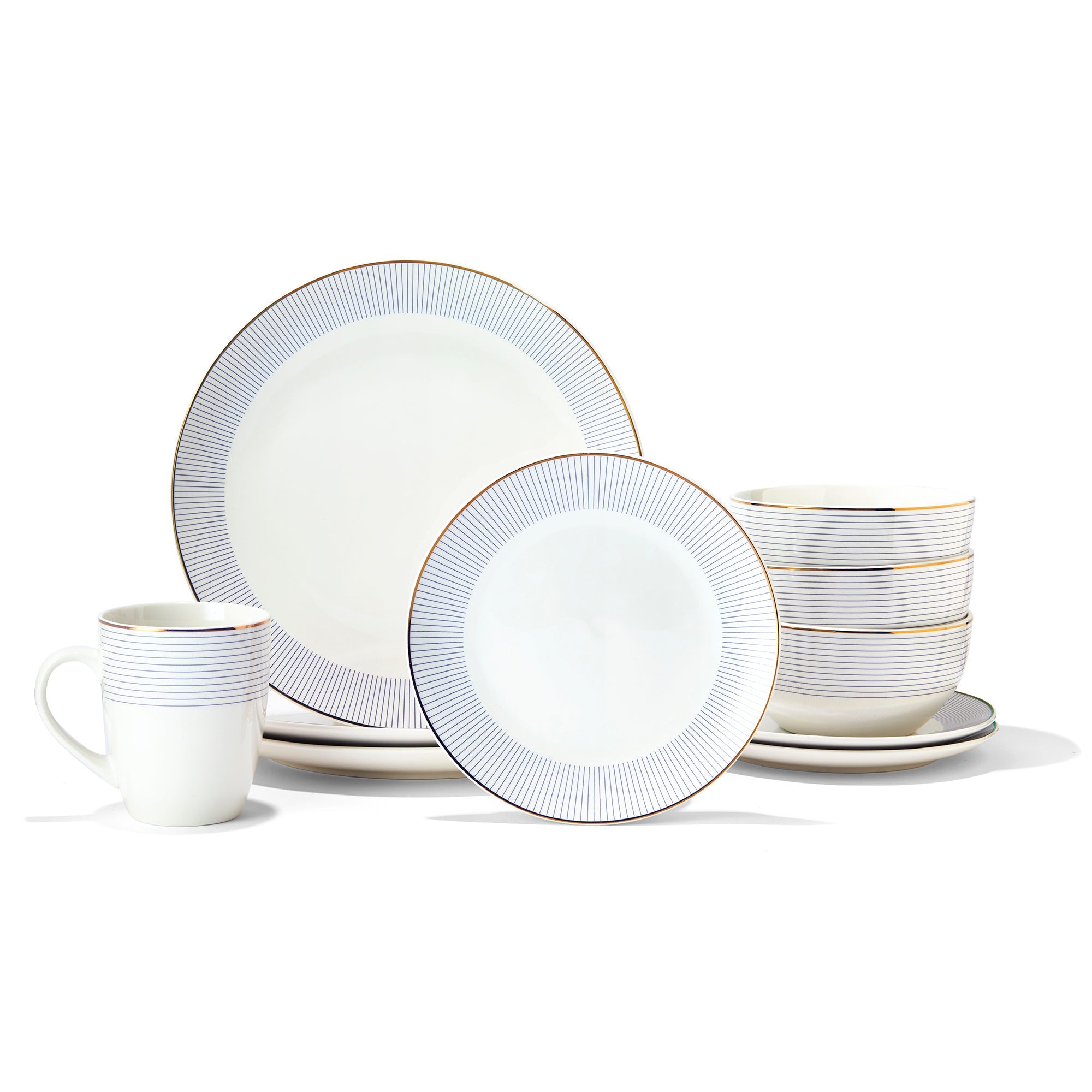 Thea Blue 16-Piece Dinner Set