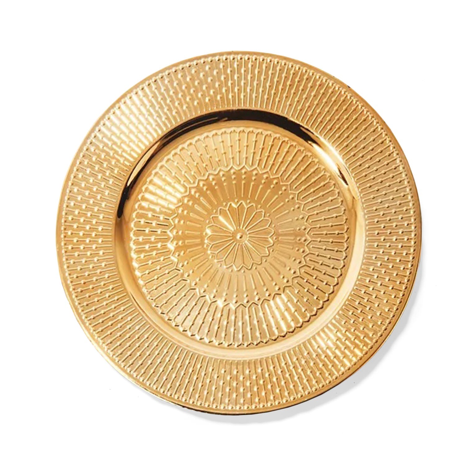 Medallion Gold Electroplated Charger Set of 4 13"D