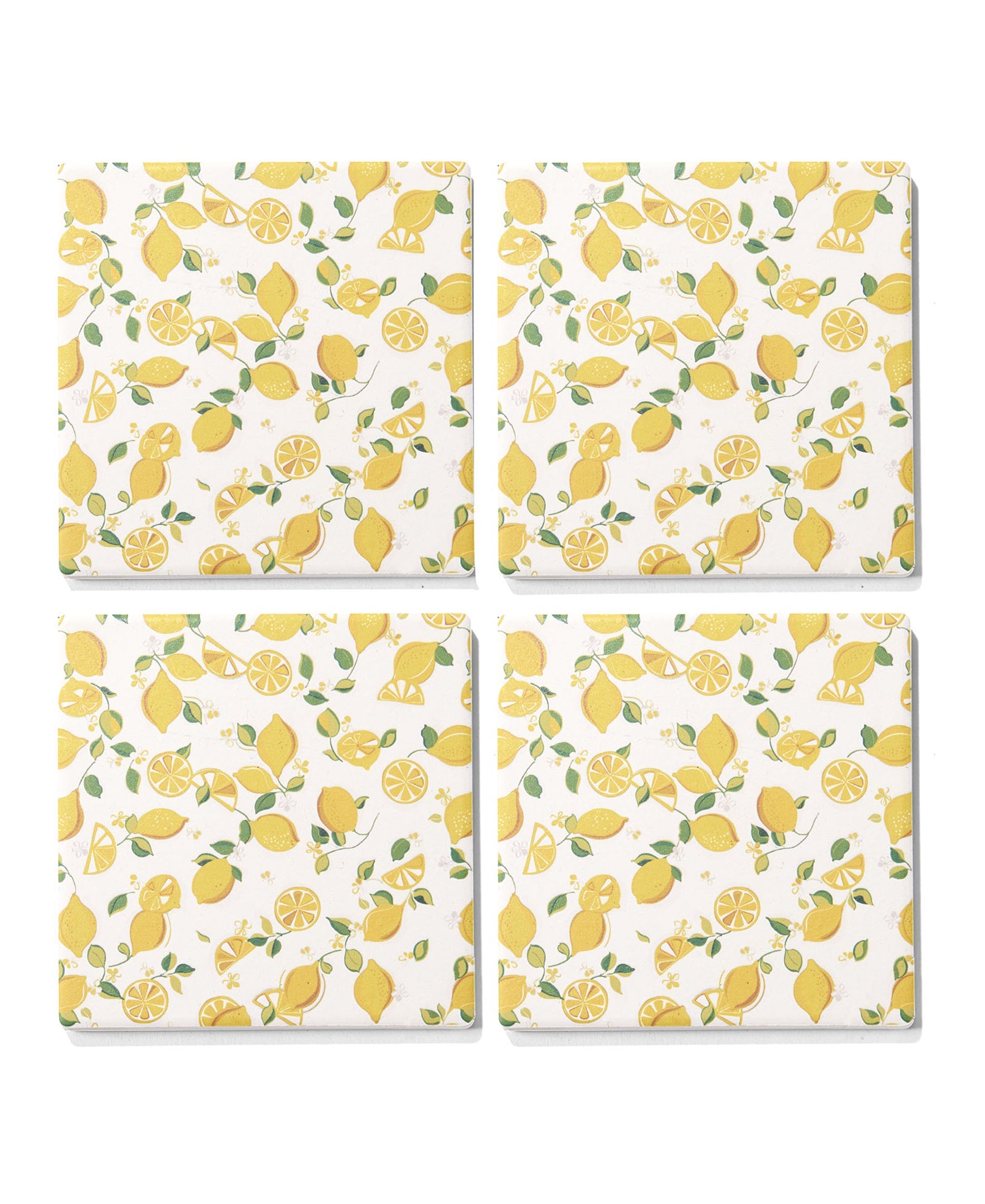All About Lemons Set of 4 Ceramic Coasters