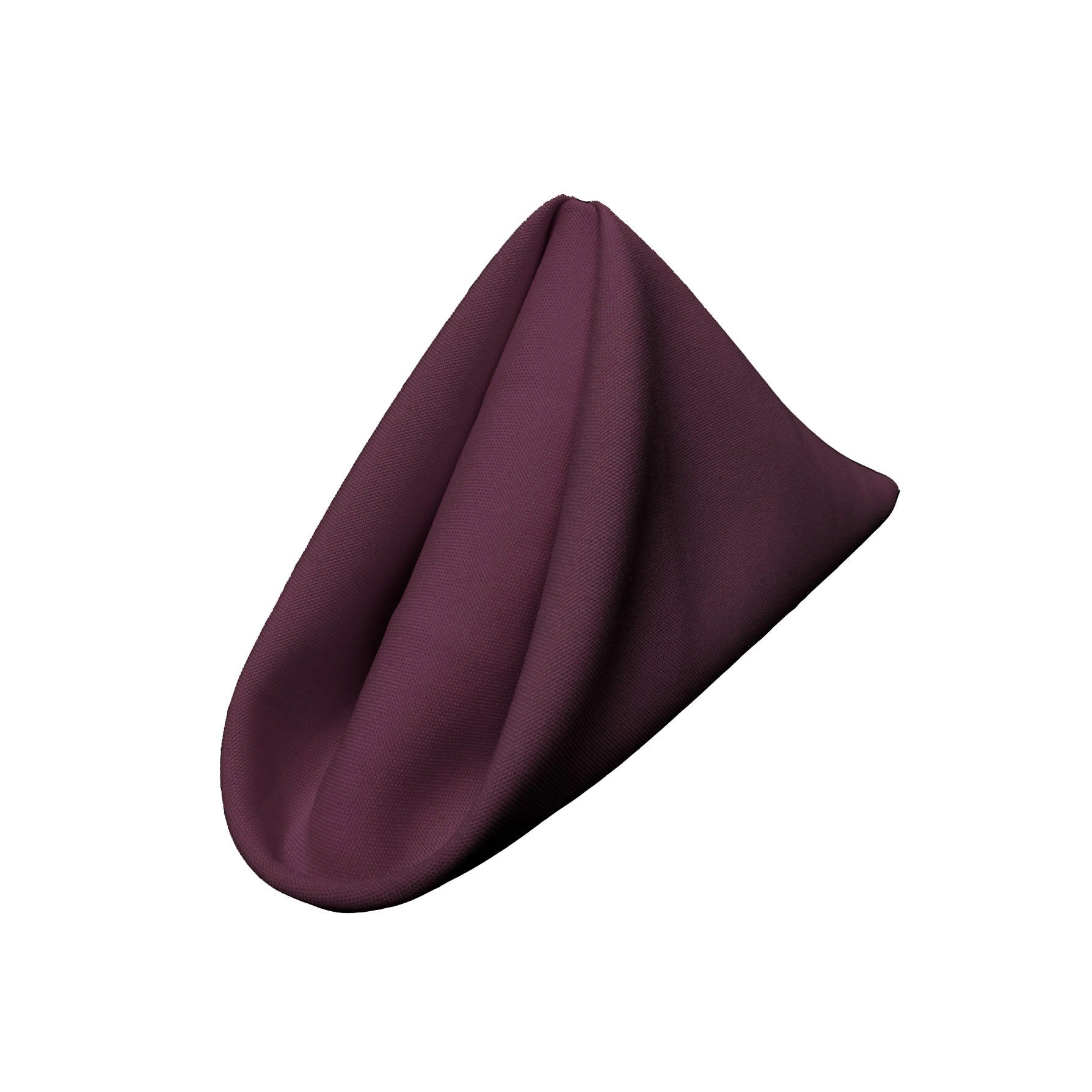 La Linen Pack-10 Polyester Poplin Napkin 18 By 18-Inch, Eggplant
