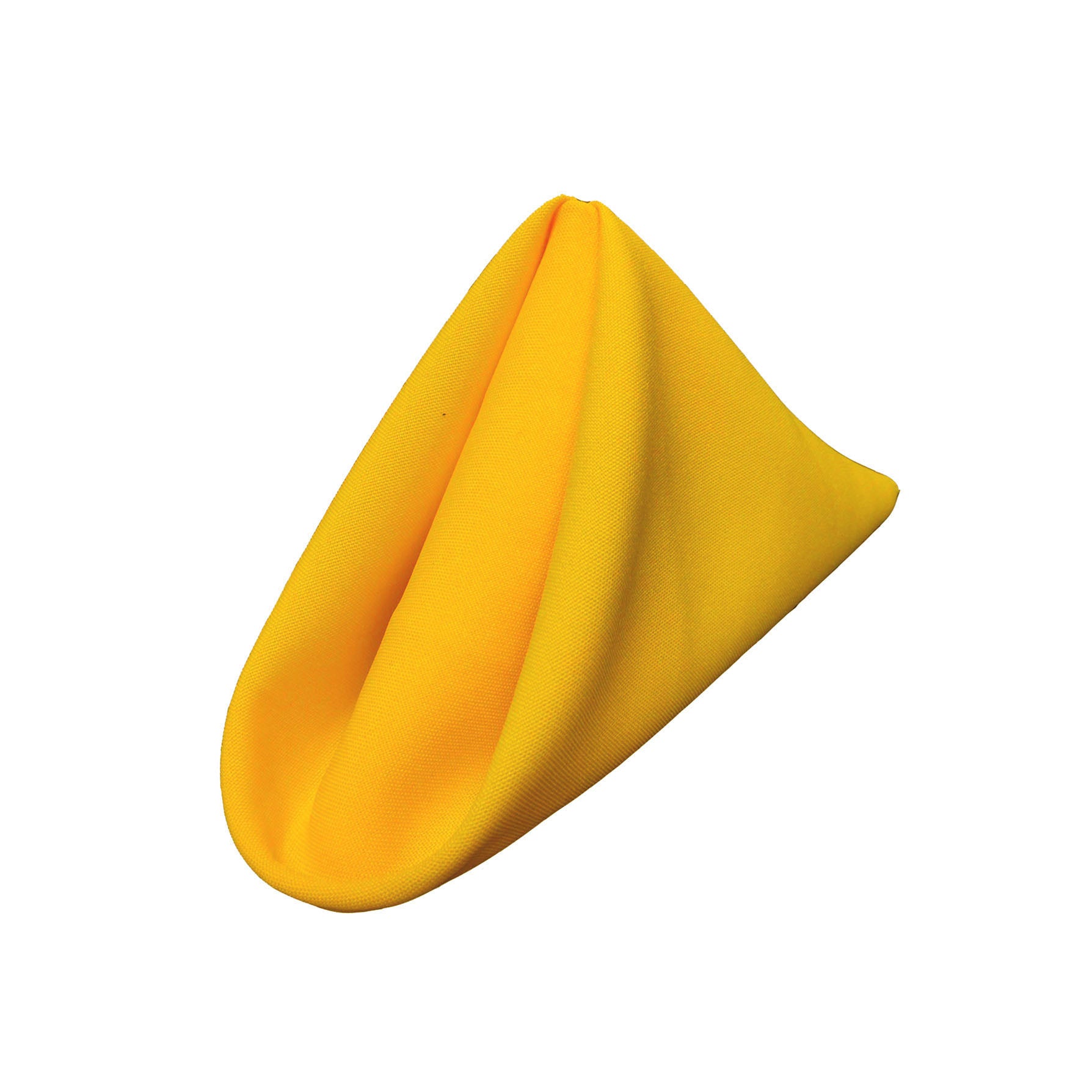 La Linen Pack-10 Polyester Poplin Napkin 18 By 18-Inch, Dark Yellow