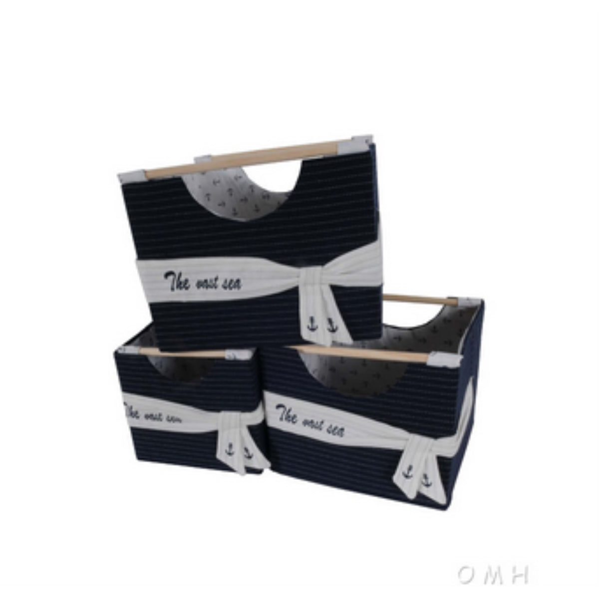 Anne Home - Set Of 3 Foldable Fabric Baskets In Several Sizews