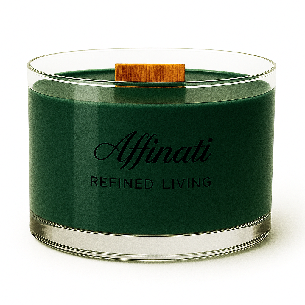 Winter Spruce Wooden Wick Candle – Luxury 13 oz Soy Blend | Affinati