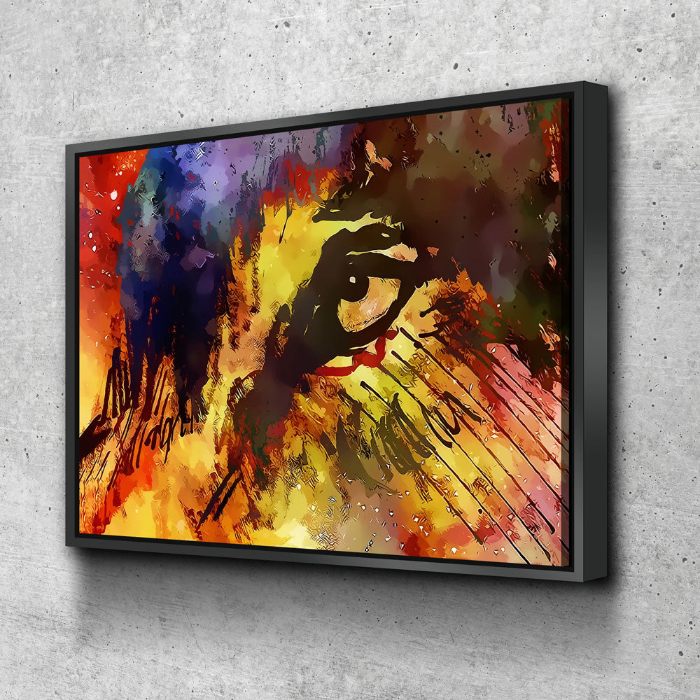 Eye Of The Wolf Abstract Canvas Wall Art, Wolves, Wolf Lover Canvas, Abstract Decor, Wolves art